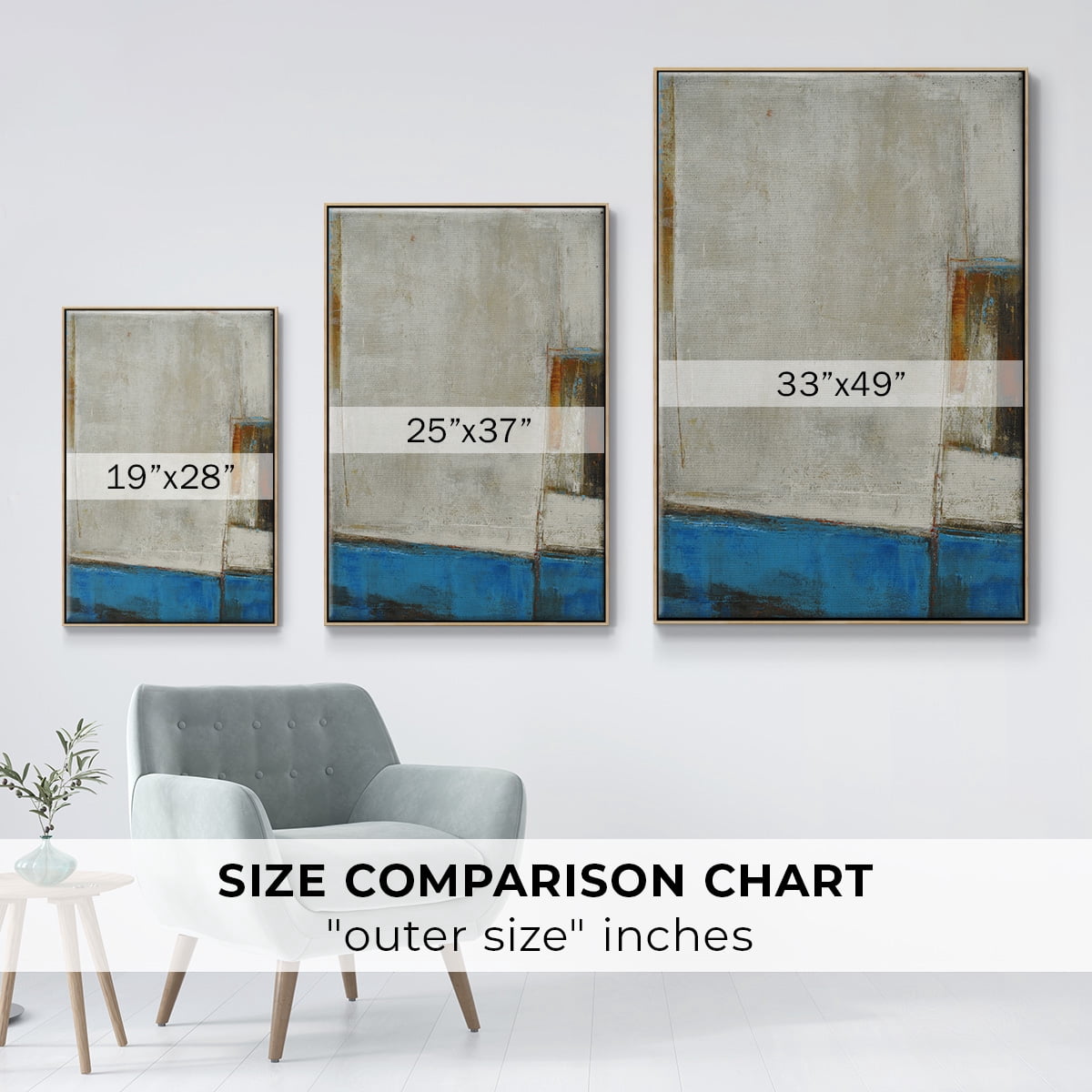 A Warped Window Framed Premium Gallery Wrapped Canvas - Ready to Hang - 17 x 25 - Natural Wood Floating Frame