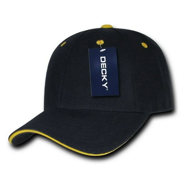 Decky 2003 Sandwich Visor Baseball Caps, Nvy/Gold