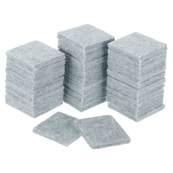 Furniture Pads, 36Pcs 1.5" - Square Self Adhesive Felt Furniture Pads, Floor Protectors for Furniture Feet Chairs Legs Hardwood Floors (Gray)