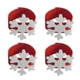 thumbnail image 1 of Paquete De 4 s De Tejido De Nieve Hebil De Servilleta Inicio Boda ración De Navidad 2 Colores Baoblaze Anillo de tejido, 1 of 7