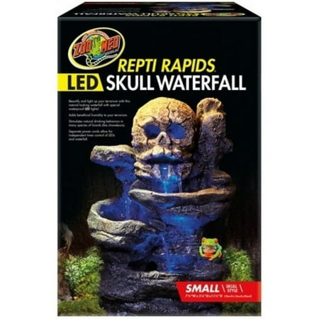UPC: 0097612910261 | Zoo Med Repti Rapids LED Skull Waterfall – Small – (7.5 L x 5.25 W x 11.25 H)