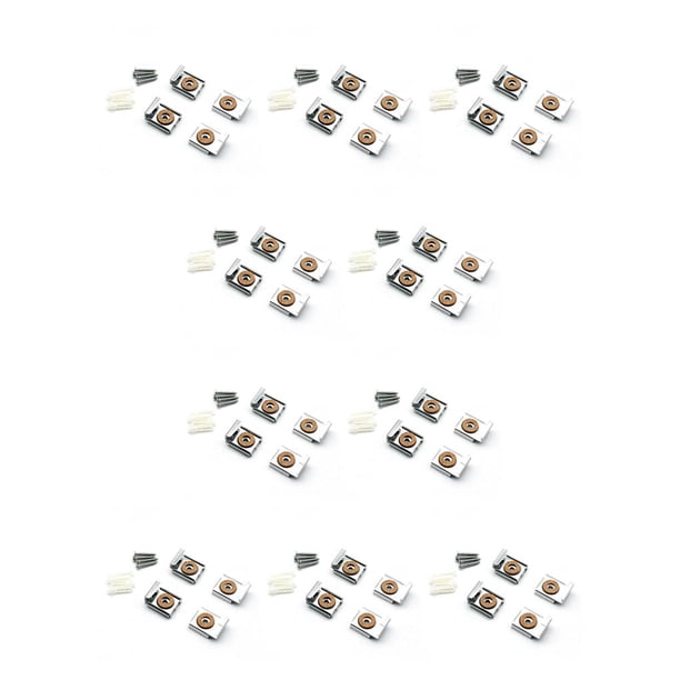 Scienceny 1 Juego de Clips para espejo, forma cuadrada, estilo Simple, Clip montado, estabilizador, accesorios para el hogar, colgador de espejos, Cilp de Cilindro de acero inoxidable 10piezas Scienceny CBP379925