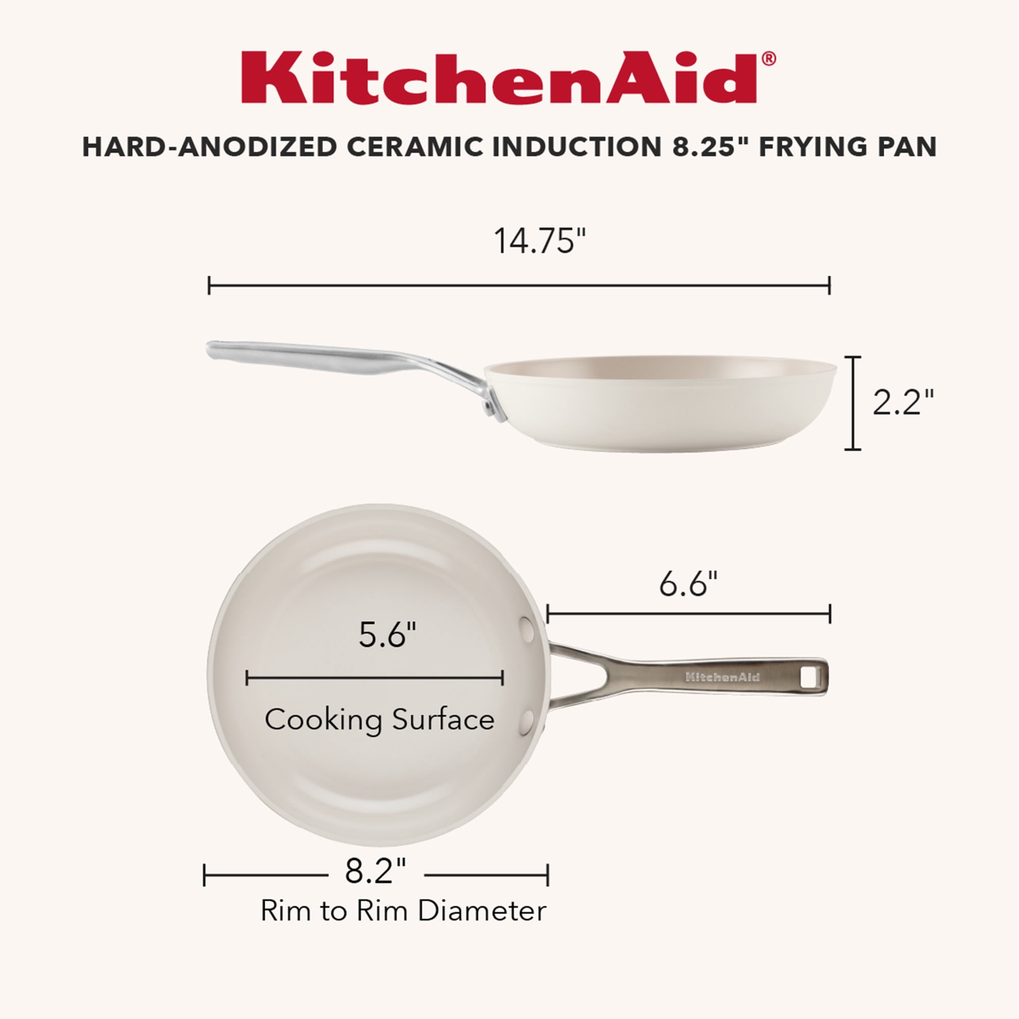 KitchenAid Nonstick Aluminum Skillets, White