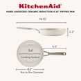 thumbnail image 3 of KitchenAid Hard-Anodized 2 Pcs Ceramic Induction Skillet Set, Dishwasher Safe and Oven Safe to 500°F, Porcelain White, 3 of 12