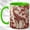 Green, variant on Red Floral Giraffe Coffee Mug, Safari Animal Mug, Ceramic 11 oz