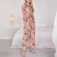 thumbnail image 3 of Balery Painting Peach Conjunto de Pijama con Estampado para Mujer, Conjunto de Dos Piezas con Manga Larga, Ropa de Dormir Suave con Bolsillos, Pijamas Cómodos-Medium, 3 of 7