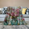thumbnail image 2 of Pratyus Flowers Throw Blanket Gifts for Women Children Soft Cozy Plush All Seasons Hand Feel Blanket 50x60in, 2 of 6