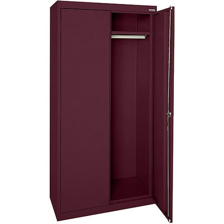Elite Series Wardrobe Cabinet with Adjustable Shelf, 46"W x 24"D x 72"H, Burgundy