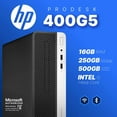 thumbnail image 7 of Restored HP 400G5 ProDesk Desktop PC | Windows 11 Pro | Intel i5-8500 | 16GB RAM - 250GB NVME + 500GB SSD | RGB Keyboard & Mouse | AX200 WiFi + BT | Home Office Computer (Refurbished), 7 of 7