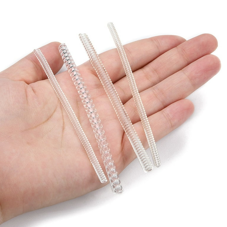 4pcs/set 4pcs 4 Style Plastic Spring Coil Invisible Ring Size Adjuster  Clear Fashionable Clear Ring Adjuster For Women For Ring Size Adjustment