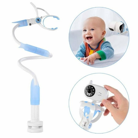 Image of Baby Monitor Holder Universal Camera Bracket Adjustable Flexible Camera Stand for Nursery Baby Monitor Bracket Compatible with Most Baby Monitors (Blue)