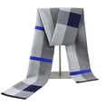 thumbnail image 1 of Men Plaid Scarf Windproof Thicken Winter Scarf Winter Neckerchief for Student, 1 of 10