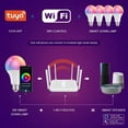 thumbnail image 3 of (2 Qty) 10W LED Smart Light Bulb, Alexa Compatible Echo Light Bulb, Tuya Smart Life App, Music Mode, Brightness Adjustment, RGB Color Changing light bulb, Smart Indoor Bulbs That Work with Alexa, 3 of 7