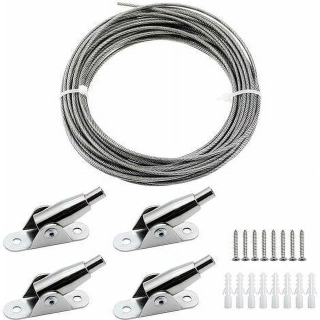 Innovative Stainless Steel Aircraft Wire Rope, Combining Durability & Flexibility, Transparent Coating Offers Enhanced Rust Resistance for Hanging Various Items Safely