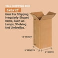 thumbnail image 4 of Box Partners Tall Corrugated Bxs,6x6x12,Kraft,25/BDL - BXP 6612, 4 of 4