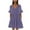 Purple, variant on Diufon Womens Summer Casual Dresses Cute V Neck Mini Dress with Pockets Ruffle Short Sleeve Shirt Dress