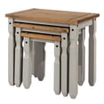 thumbnail image 5 of OSHOME 3-Piece Farmhouse Nesting Side Table Set – Solid Pine Wood End Tables in Corona Gray with Rustic Wood Top, 5 of 8