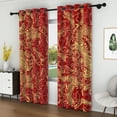 thumbnail image 3 of LFEEY Red Chinese Dragon Blackout Curtains, Room Darkening, Set of 2, 42x63 inch, 3 of 6