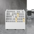 thumbnail image 3 of 50-slot Blueprint Organizer Roll File Storage Holder Movable Roll File Cart for Study Rooms, Studios, 3 of 18