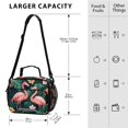 thumbnail image 4 of FORMRS Student Lunch Bag Insulated Reusable Cooler Box with Zipper Pockets, Flamingo Leaves Pattern, 4 of 9