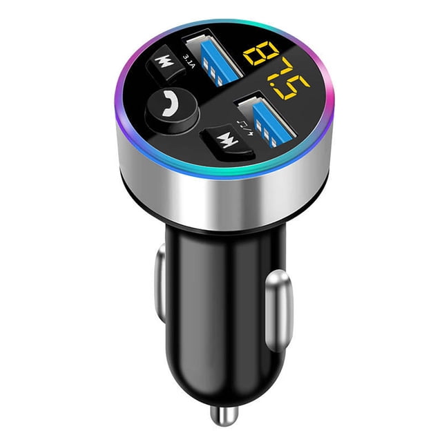 Oliegs Heated Blanket FM Transmitter Upgraded Bluetooth 5.0 FM Transmitter Wireless Radio Adapter Car Kit With Dual USB Charging Car Charger MP3 Player Support TF Card USB Disk Chocolate