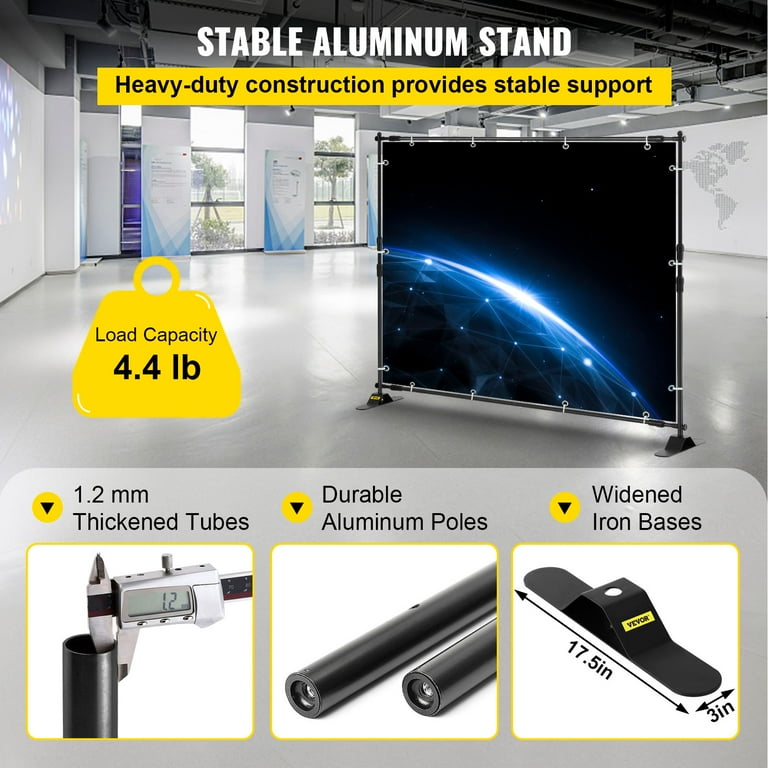 VEVOR 8x8 ft Adjustable Banner Stand for Photo Booth, Trade Show