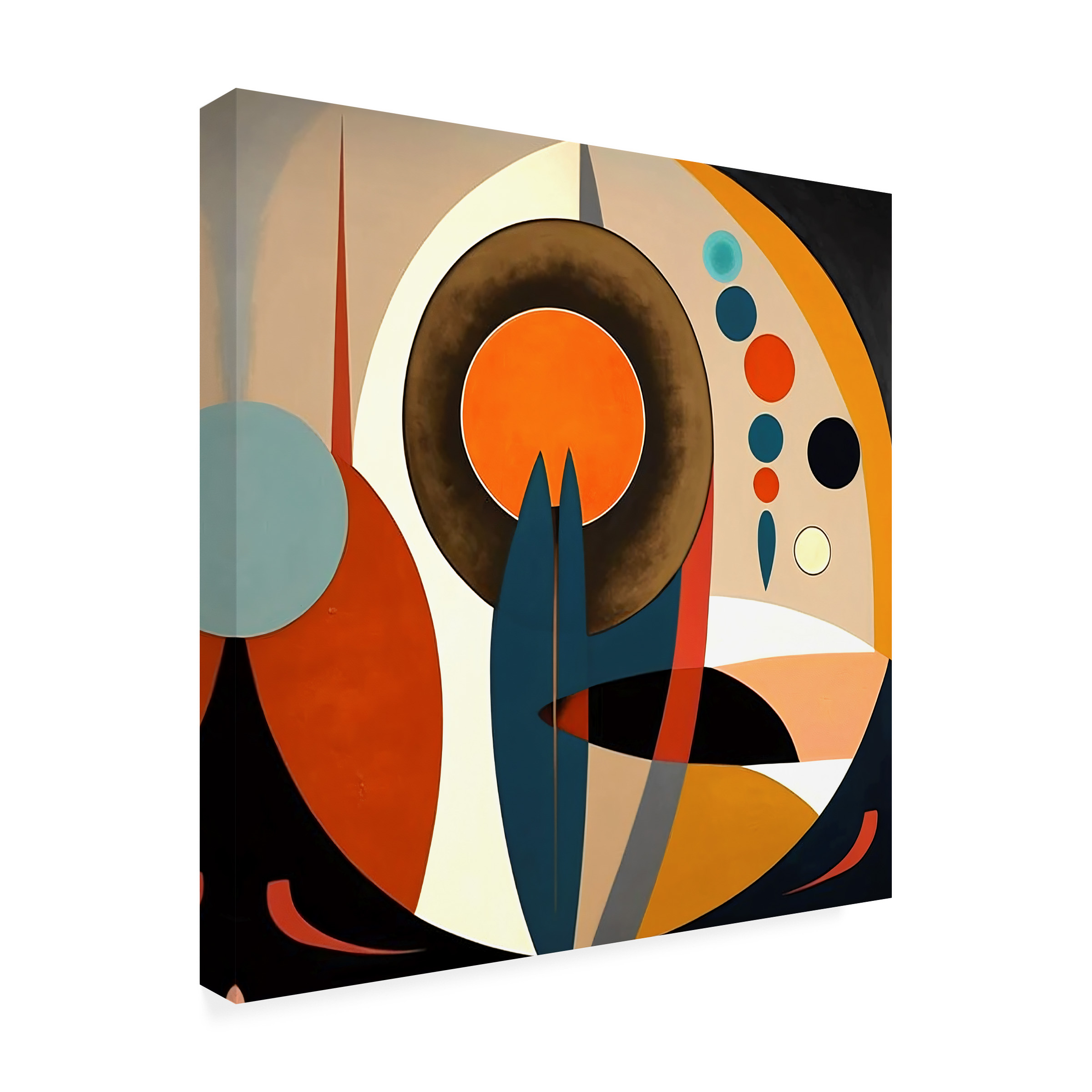 Canvas Wall Art - Ray Heere 'Mid Century Celebration Of All Cultures 17' Wall Art for Living Room, Bedroom, or Office Décor by Trademark Fine Art - 35 x 35 Inches