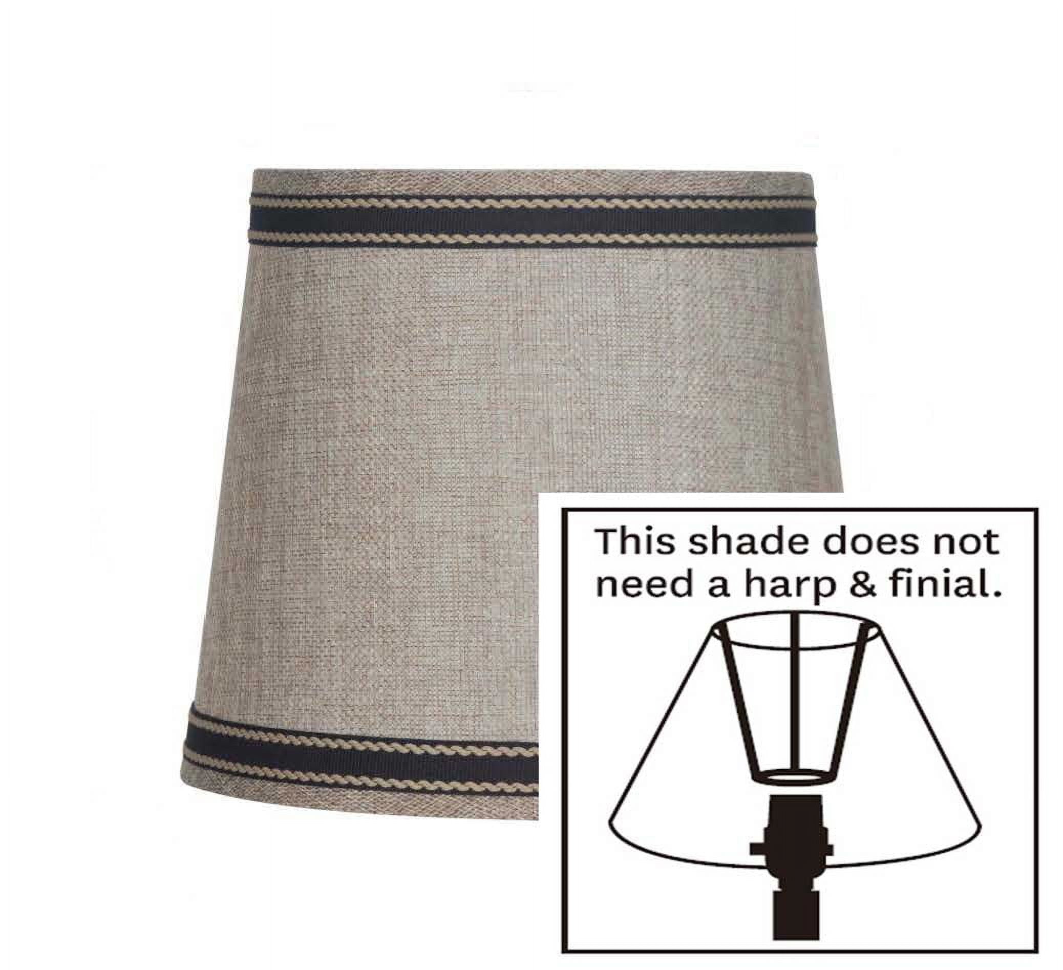 Mainstays Mix & Match 6x7.5x6.5" Grey Linen Accent Lamp Shade, Round