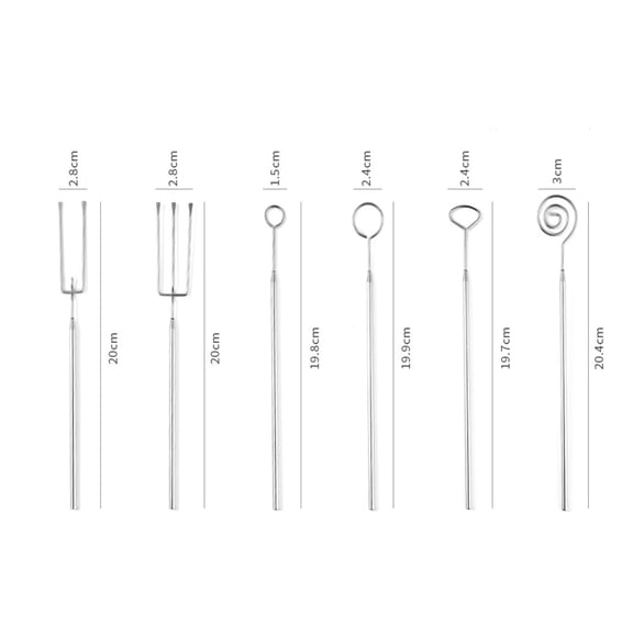 Stainless Steel Candy Dipping Tools Set with Fondue Forks & Slotted Spoon, Baking Tool for Chocolate, Candy Making & Kitchen Craft