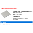 thumbnail image 2 of Cabin Air Filter - Compatible with 1997 - 2001 Honda CR-V 1998 1999 2000, 2 of 2
