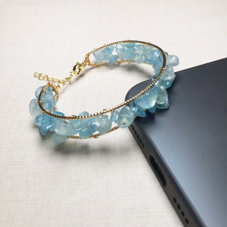 Aquamarine Bracelets Crystal Healing Stone