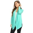 thumbnail image 2 of Women's Solid Open Front Long Sleeve Lightweight Soft Basic Sweater Cardigan, 2 of 4
