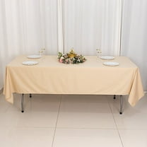 BalsaCircle 60x102 in Beige Scuba Polyester Rectangle Tablecloth Wedding Party Events Decorations Supplies