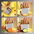 thumbnail image 4 of Potato Chopper Fruit Wavy Slicer with Handle Onion Handle Chip Cheese Crinkle Chopping Kitchen Hand Tool Bakery Cookware Chef Gadgets Yellow, 4 of 8