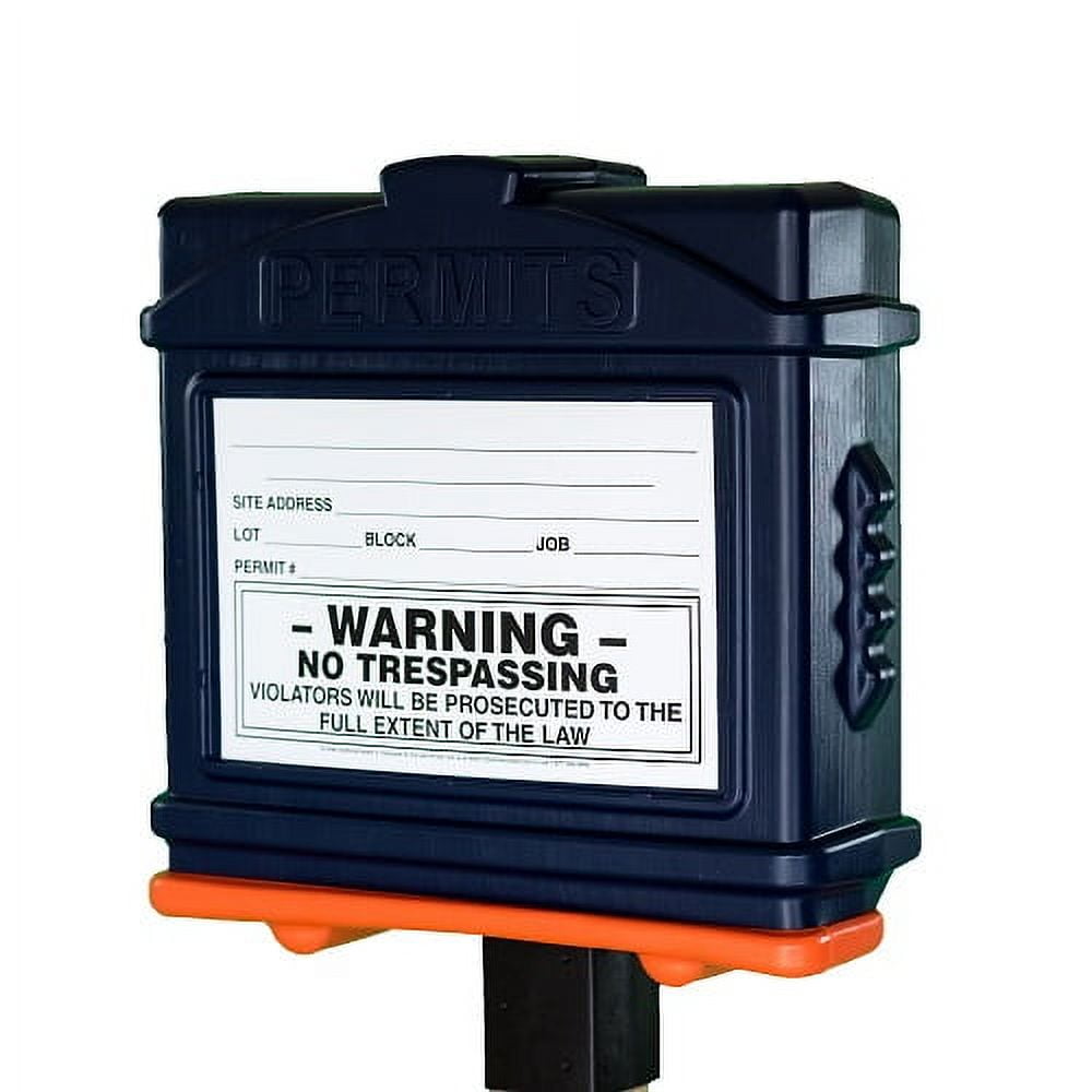 EZ Permit Box w/4x4 Adapter Blue and Orange