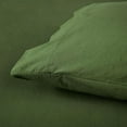 thumbnail image 3 of Chezmoi Collection Solid Loden Green 100% Washed Cotton Bed Sheet Set California King Size, 4-Piece Luxury Soft Breathable 16-Inches Deep Pocket Sheets and Pillowcases Set, 3 of 9