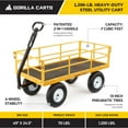 thumbnail image 5 of Gorilla Carts GOR1201B 1200-lb. Heavy-Duty Steel Utility Cart, 13" Tires, 5 of 10