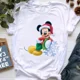 thumbnail image 5 of Camiseta de Feliz Navidad para mujer, camiseta de manga corta con estampado de Mickey de estética Harajuku, ropa Y2k para mujer, Tops 2024, 5 of 5