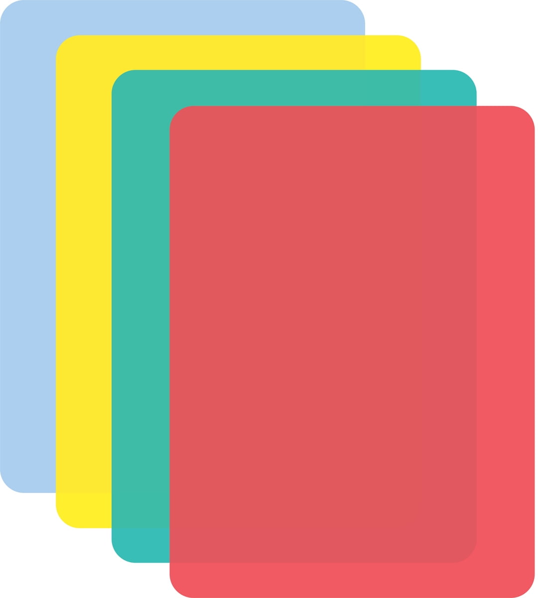 Cut N' Funnel MultiColor Flexible Plastic Cutting Board Mats 4 Pack 15