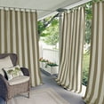 thumbnail image 2 of Elrene Home Fashions Panneau de Rideau à Rayures Highland Intérieur et Extérieur avec Crochet Adhésif et Boucle, 50 Pouces par 95 Pouces, Naturel, 1 Panneau, 2 of 10