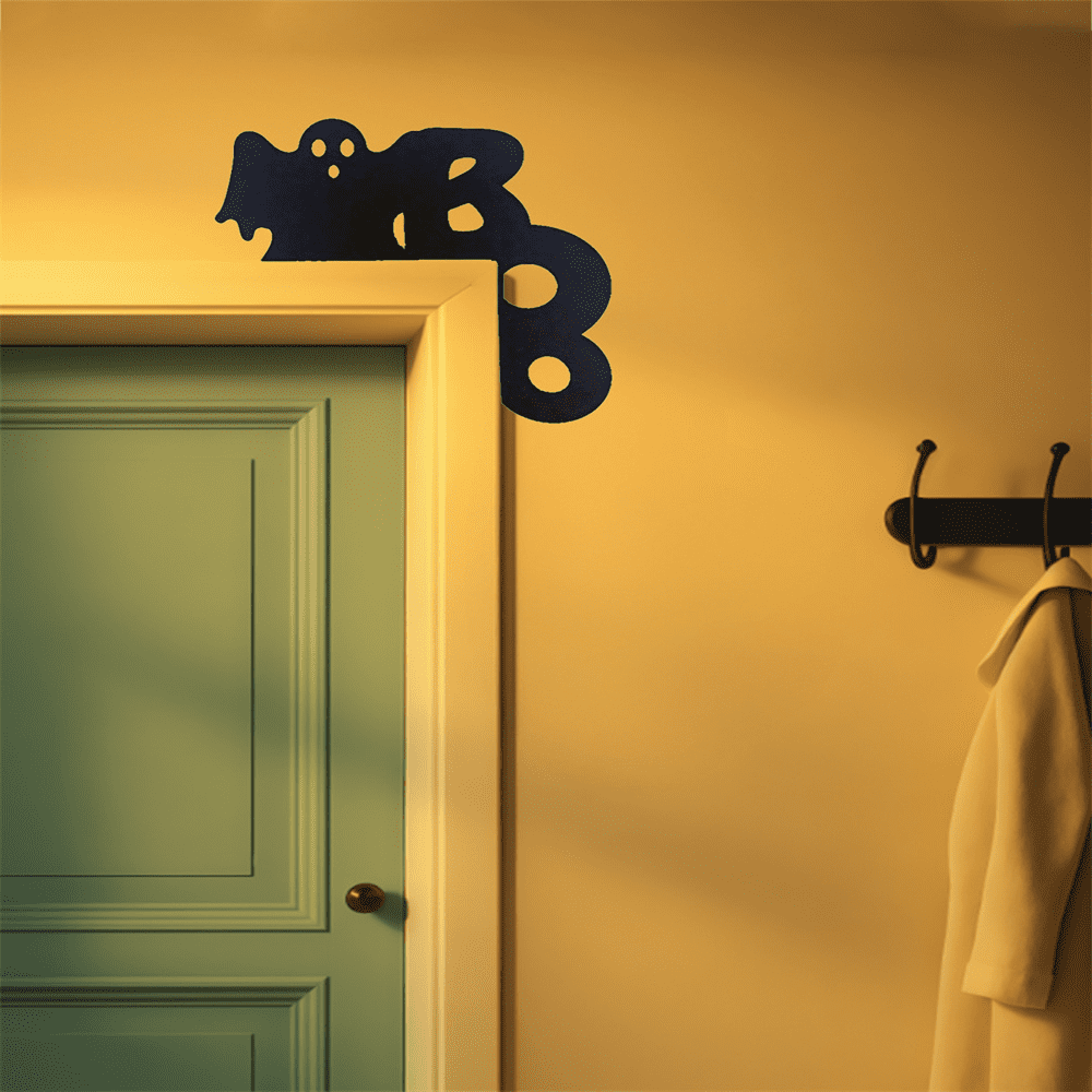 Adorable Spooky Ghost Door Hanger Iron Decor for Halloween and Beyond