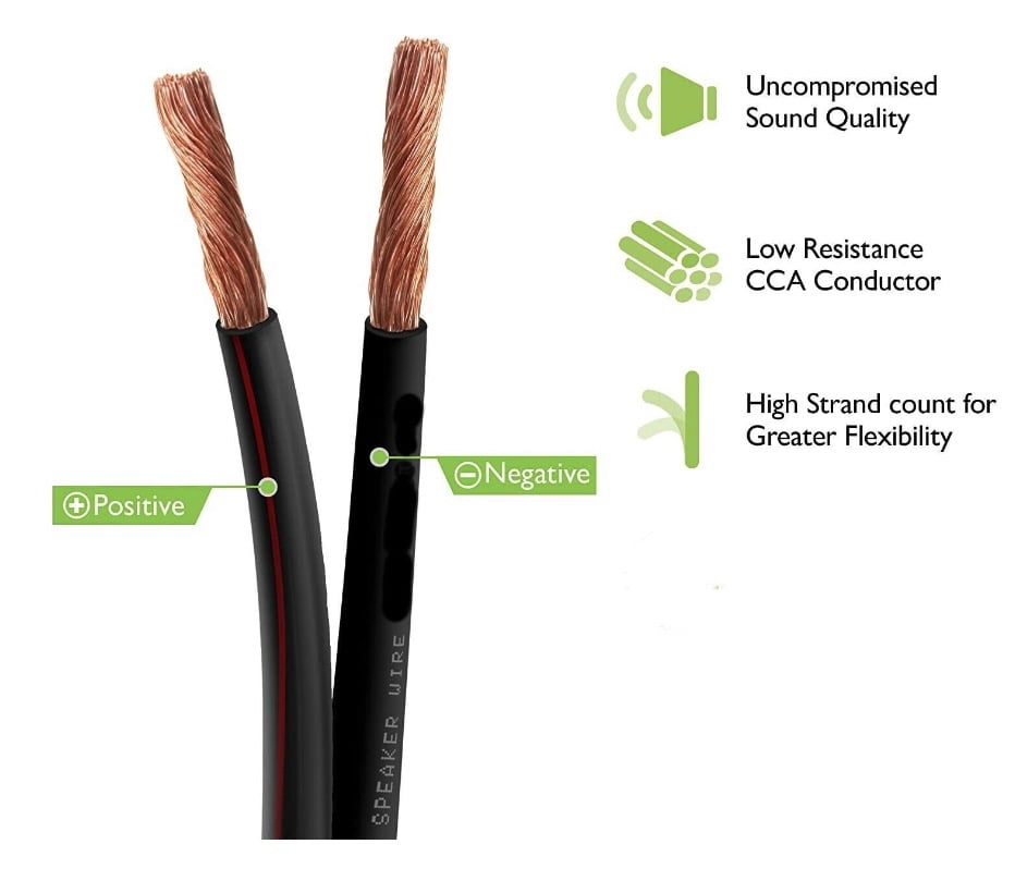 USAV Set of 5 Speaker Cable for B O S E Lifestyle Acoustimass System - RCA to Bare Wire