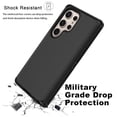 thumbnail image 3 of Ebizware Samsung Galaxy S24 Ultra Shockproof Military Grade Dual Layer Protection phone Case, Black, 3 of 10
