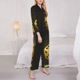 thumbnail image 3 of Hirioo Golden Dice for Women's Pajama Sets 2 Piece Pjs Women's Long-Sleeved Pajama Set Button Down Sleepwear,S-XXL-X-Large, 3 of 7