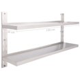 thumbnail image 4 of vidaXL 2-Tier Floating Wall Shelf Stainless Steel 150x30 cm, 4 of 4