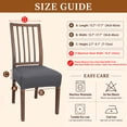 thumbnail image 3 of OKKEEY Waterproof Chair Seat Covers with Velcro Closure, 2Pcs Stretch Slipcovers for Dining Chairs, Removable Seat Cushion Protectors for Kitchen Chairs, Dark Gray, 3 of 10
