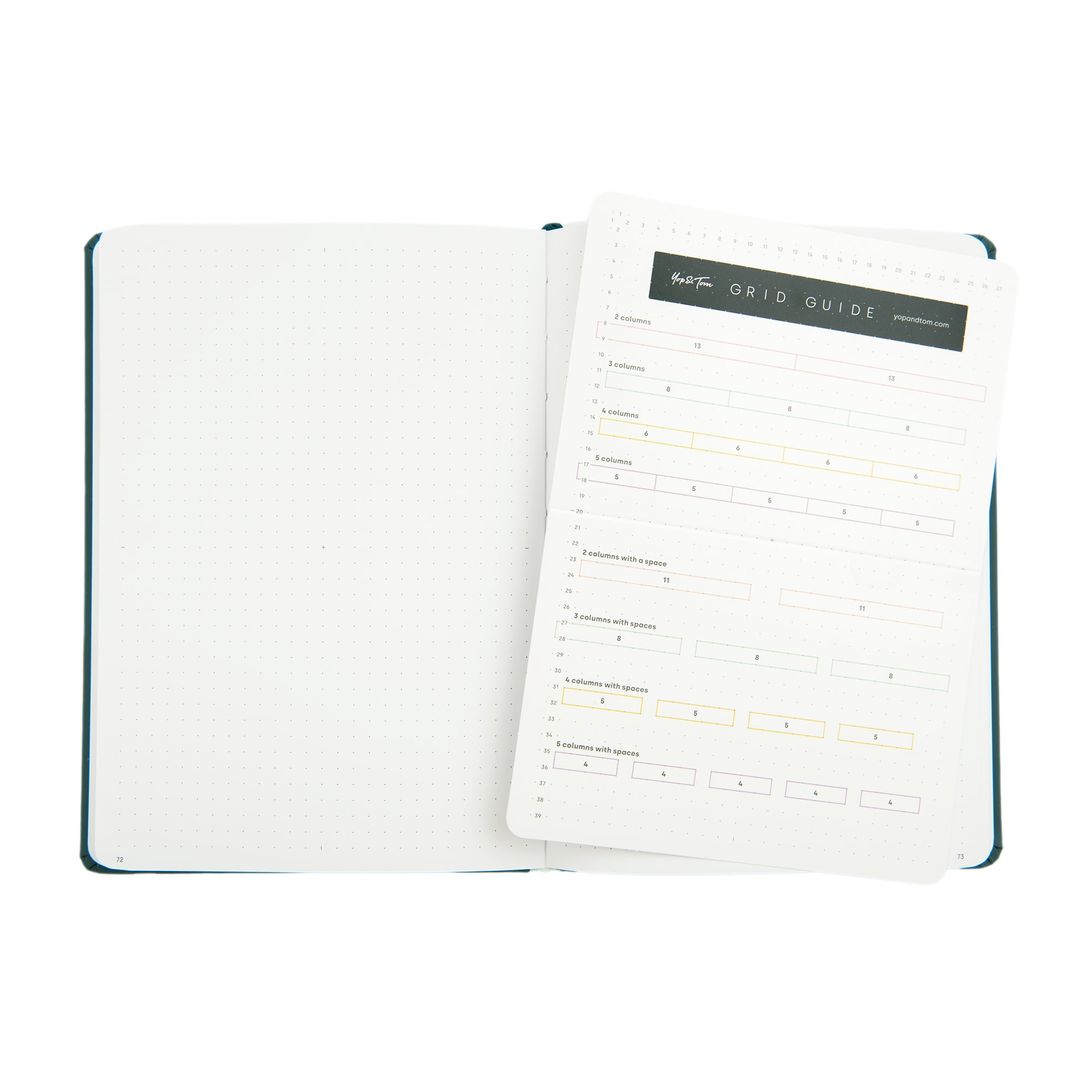 Yop & Tom Hummingbird Dot Grid Notebook - A5 Size, 160GSM Thick Paper, Burnt Orange - Perfect For Bullet Journaling & Watercolors