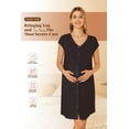 thumbnail image 6 of Ekouaer Labor and Delivery Gown Maternity Dress Nursing Nightgown Sleepwear for Breastfeeding V Neck Short Sleeve Nightshirt Sleepwear, 6 of 7