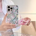thumbnail image 3 of Funda de teléfono móvil con correa de teléfono galvanizada plateada con espejo de corazón amoroso de hello kitty rosa de dibujos animados para Iphone 12 13 14 15 Pro Max, 3 of 4