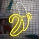 thumbnail image 4 of Letreros de neón de plátano, luces LED de neón, luces decorativas de pared, luces de neón para habitación de Navidad, pared, dormitorio de niños, 15.74 x 10.24 (plátano amarillo cálido), 4 of 5